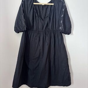 Old Navy Black Dress with Puff Sleeves